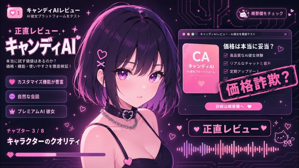 AIガールフレンド情報局のYouTube動画「【Candy AI】詐欺？それとも本物？使って確かめてみた【AIガールフレンド正直レビュー】2026」のサムネイル