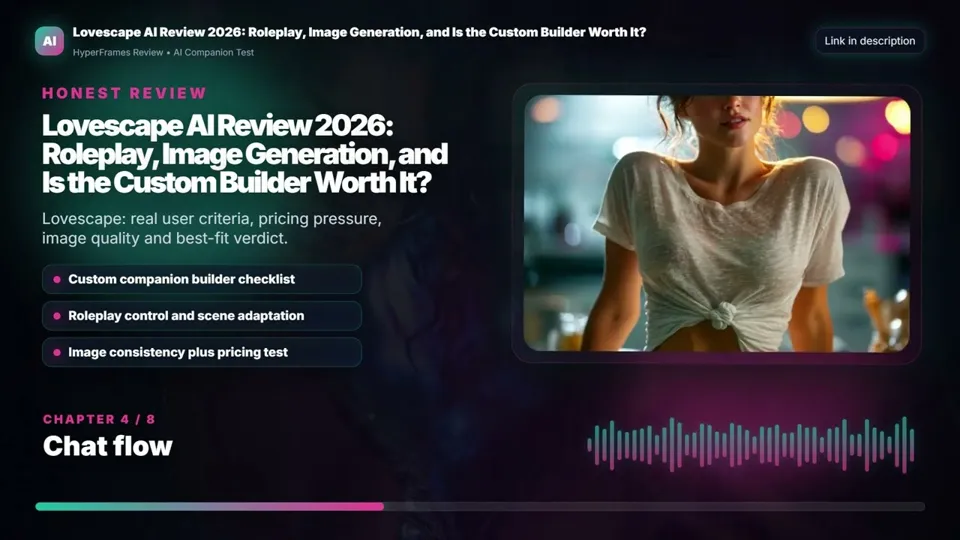 Review 3.0のYouTube動画「Lovescape AI Review 2026: Roleplay, Image Generation, and Is the Custom Builder Worth It?」のサムネイル